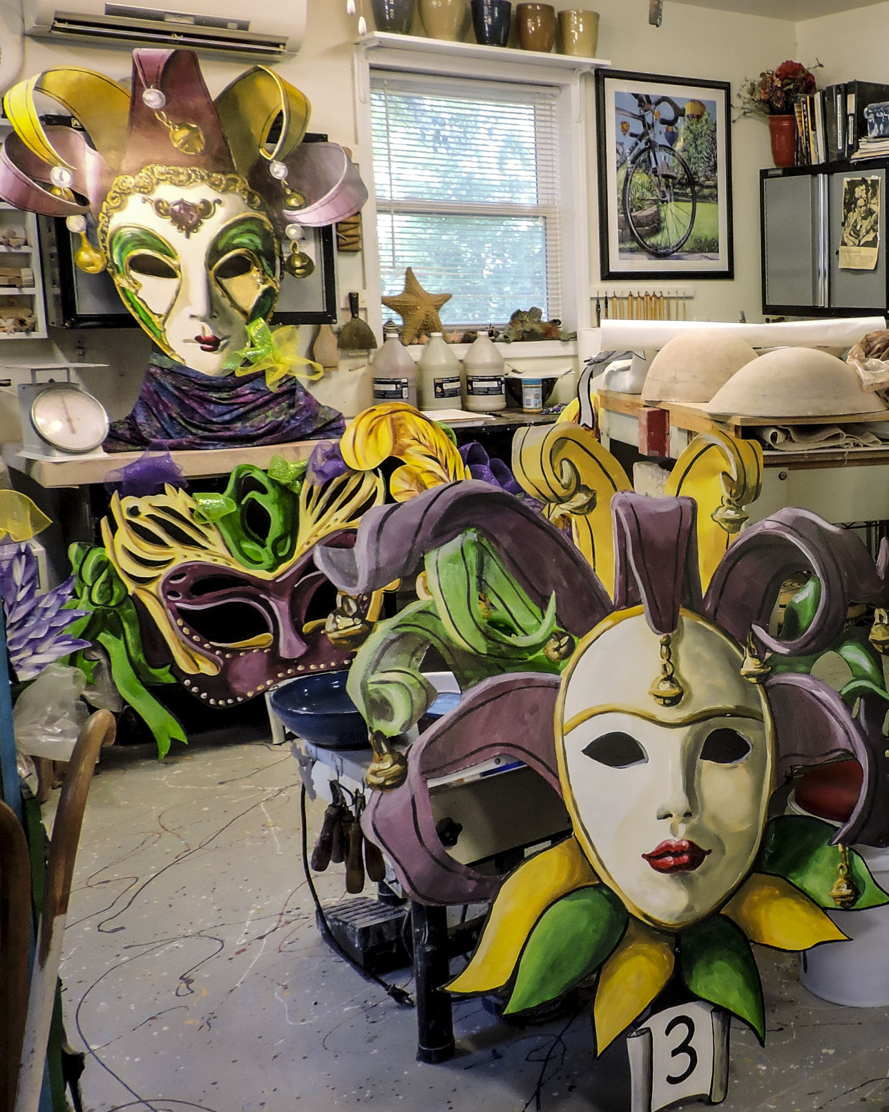 Bob - masks - more masks in studio.JPG